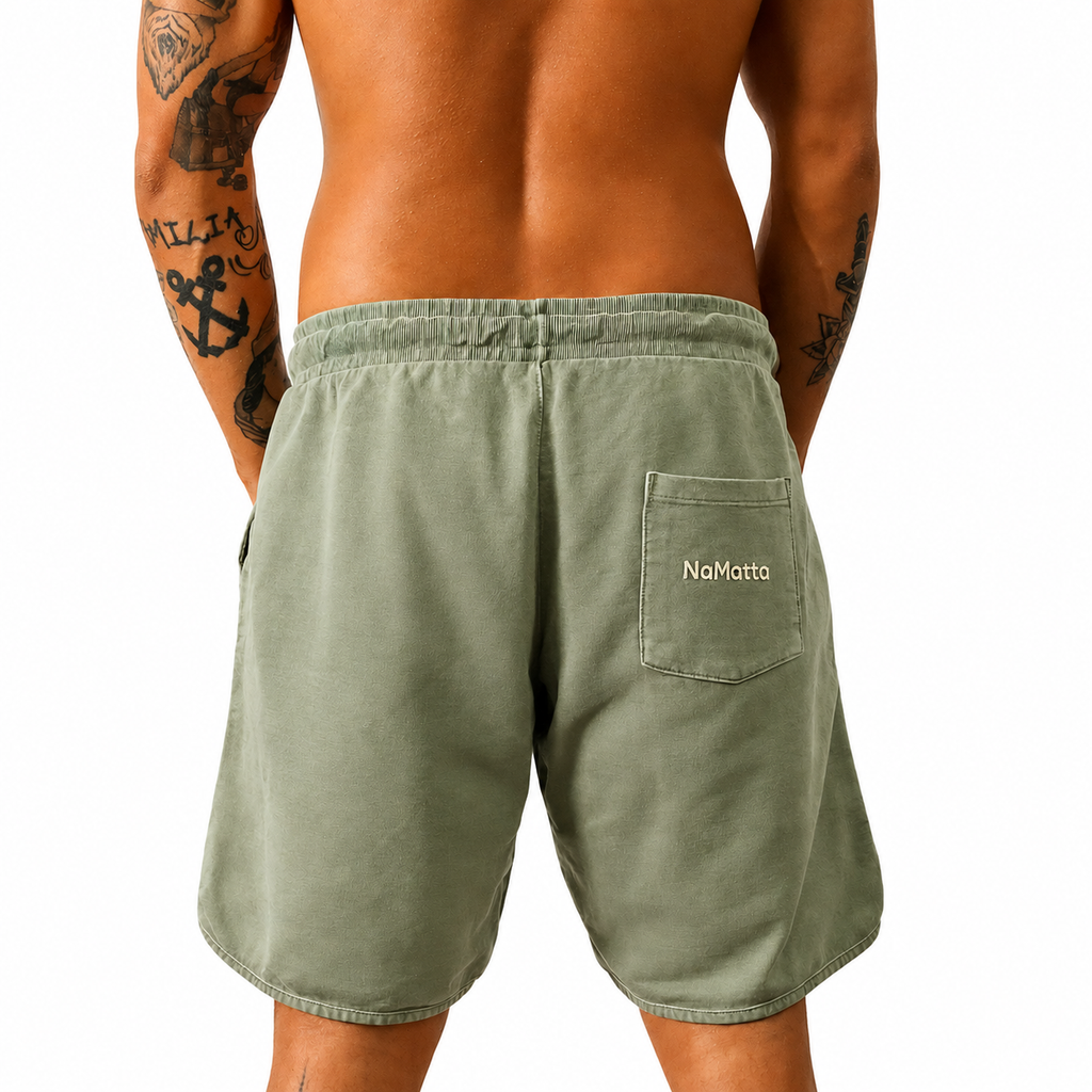 Bermuda Moletom Verde Militar