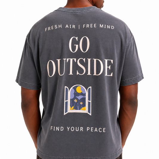 Camiseta Oversized Go Outside