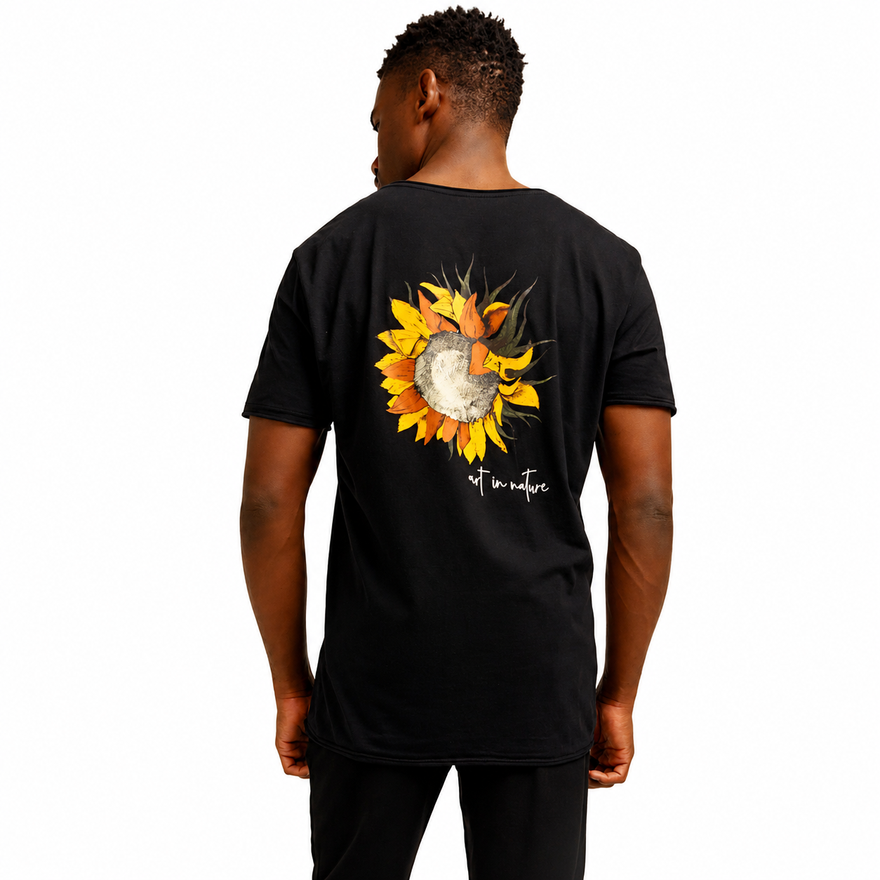Camiseta Girassol Preta