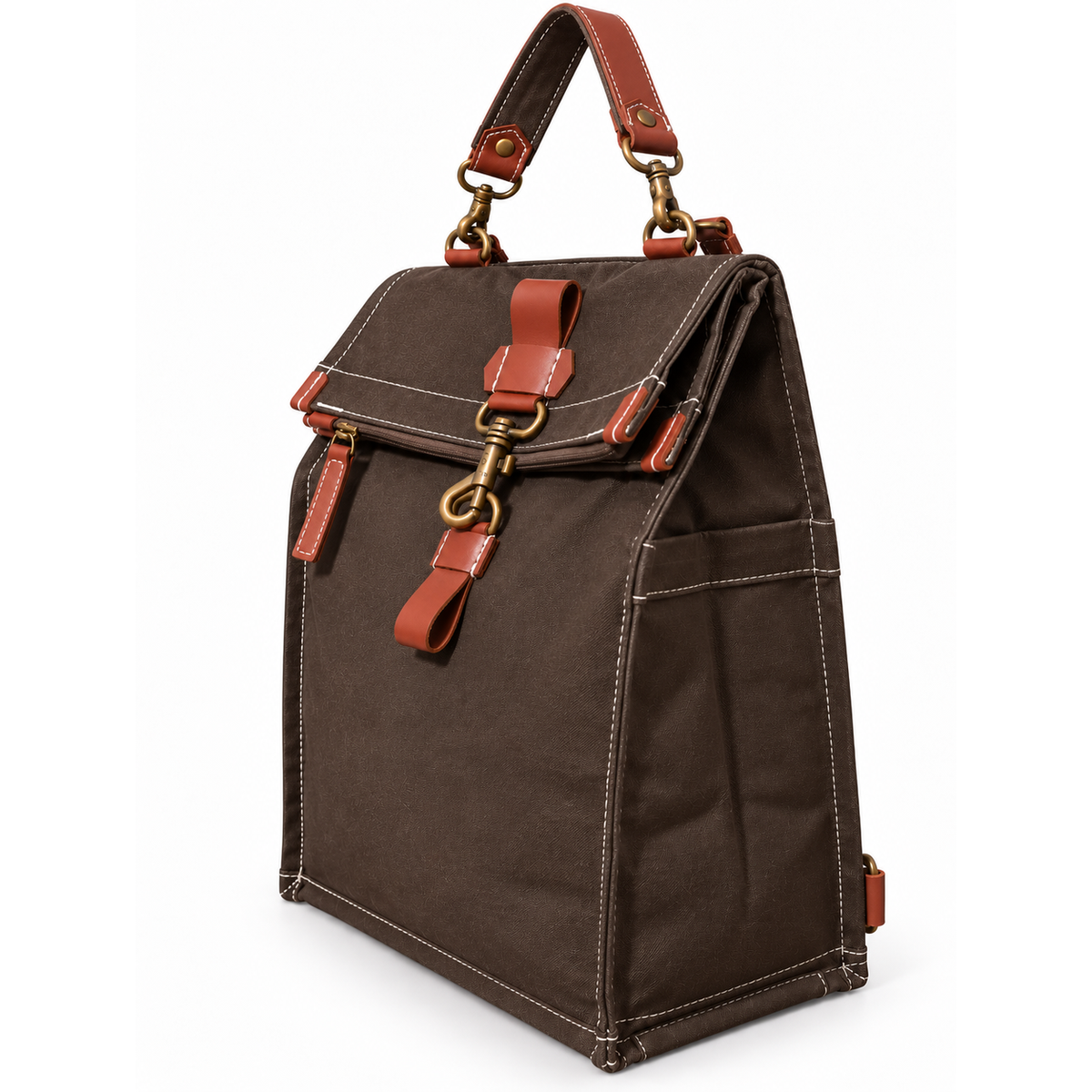 MOCHILA BOX MARROM
